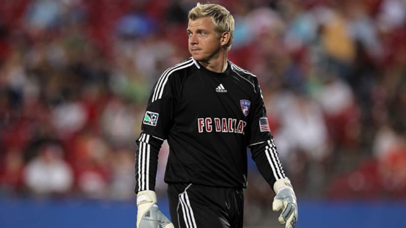 FC Dallas goalkeeper Kevin Hartman gets set to face his former teammates in KC for the first time
