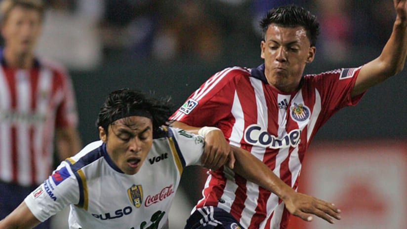 Chivas USA midfielder Cesar Zamora (right) gained some valuable experience with the US U-20 team.