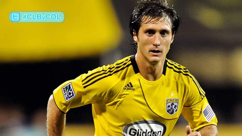 Crew head coach Robert Warzycha opted to re-energize his attack by subbing out star player Guillermo Barros Schelotto.