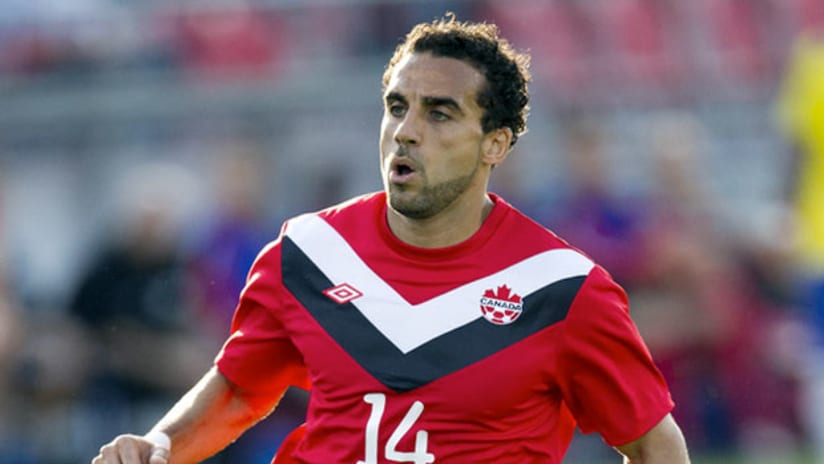 Dwayne De Rosario with the Canadian national team.