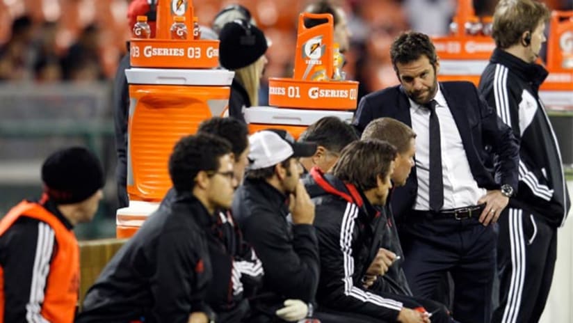 Ben Olsen and the D.C. United coaching staff