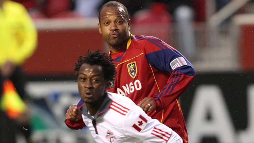 Real Salt Lake's Andy Williams and Toronto FC's Amadou Sanyang will see each other three times in a month
