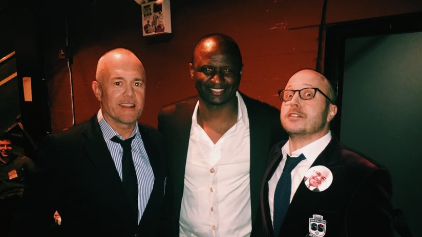 Patrick Vieira with Men in Blazers at MiB Live, April 2017
