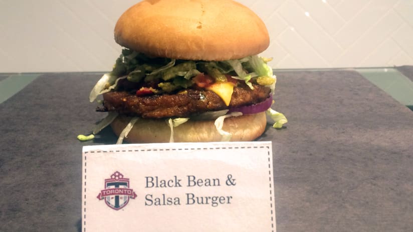 BMO Field Black Bean Salsa Burger