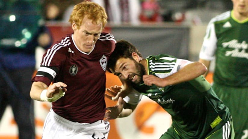 Jeff Larentowicz and the Rapids were too strong for the Portland Timbers on Saturday.