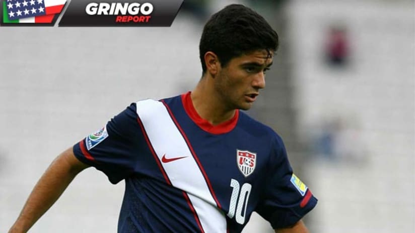 Alejandro Guido in action for the US U-17 national team against New Zealand