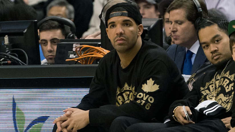 Drake at a Toronto Raptors game