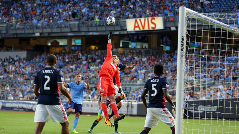 Cody Cropper and New England Revolution vs. NYCFC, August 20, 2017