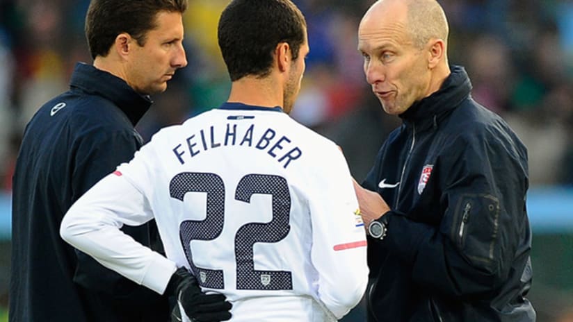 US coach Bob Bradley (right) says it's likely Benny Feilhaber won't participate in Gold Cup.