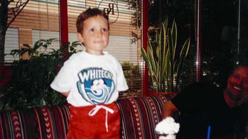 EMBED/THUMB ONLY: David Norman Jr. photo as a young Vancouver Whitecaps fan