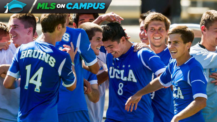 MLS on Campus UCLA's Victor Chavez and Nathan Smith celebrate