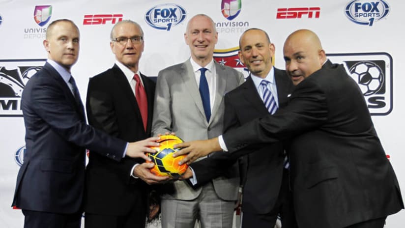 MLS commissioner Don Garber and television executives (May 12, 2014)