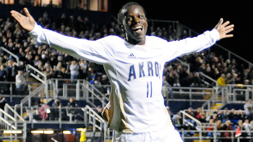 Akron's Jamaican striker, Darren Mattocks, has proven to be a vicious threat for opposing defenses.