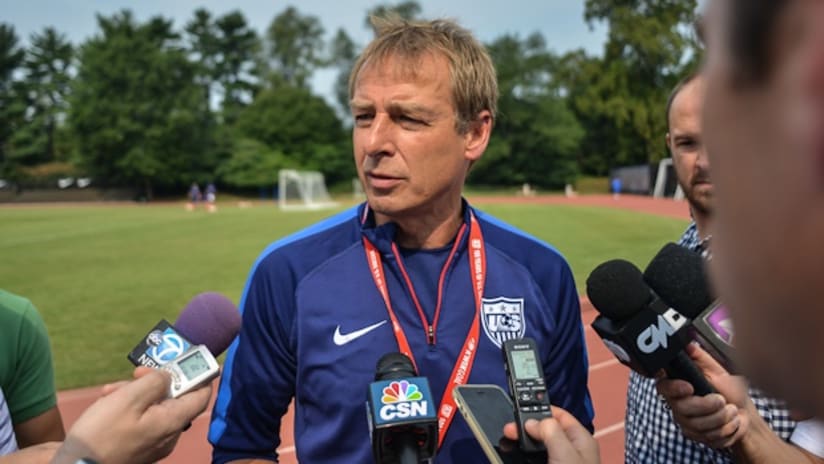 Jurgen Klinsmann speaks to media in DC