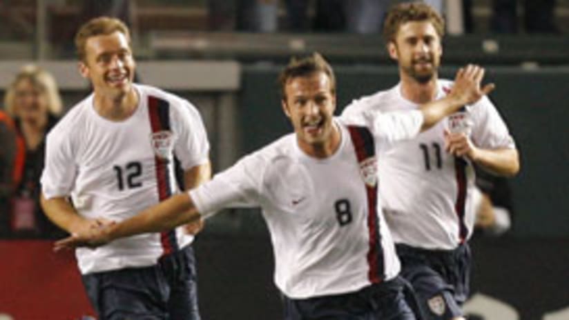 Houston Dynamo's Eddie Robinson (middle) has played well for the U.S. in the past.
