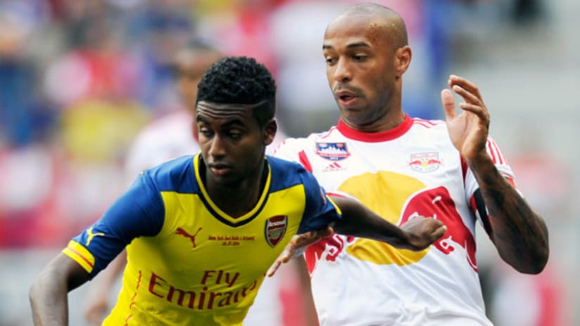 Arsenal's Gedion Zelalem and New York's Thierry Henry