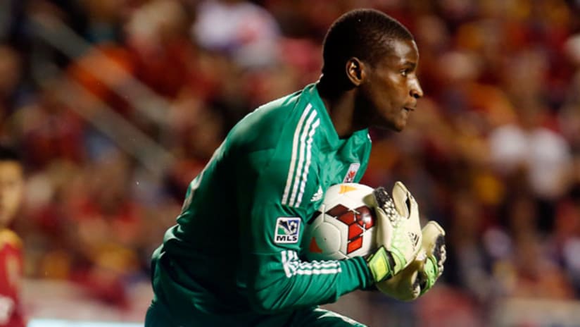 DC United's Bill Hamid holds the ball in the Open Cup final