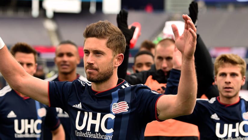 Chris Tierney - New England Revolution - Waving to fans