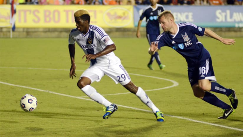 Gyassi Zardes in the US Open Cup against the Carolina Railhawks
