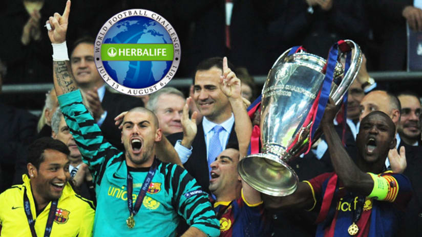 WFC - Barcelona Champions League trophy