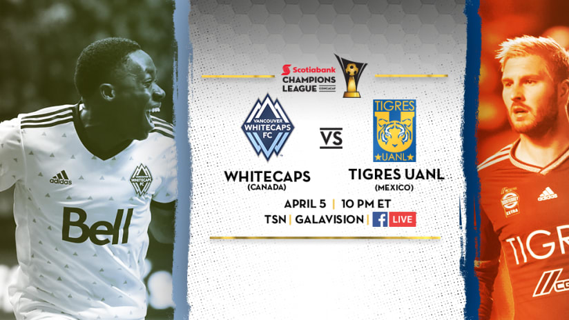 USE THIS: Vancouver Whitecaps vs. Tigres UANL - April 5, 2017 - CCL ExLink Image