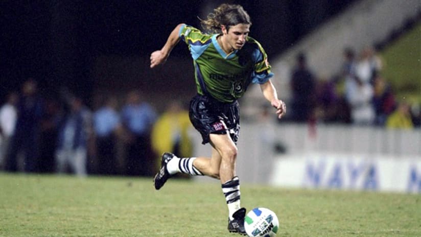 Frankie Hejduk (pictured here with the Tampa Bay Mutiny in 1996) is one five players not considered MLS originals because of their stints in Europe.