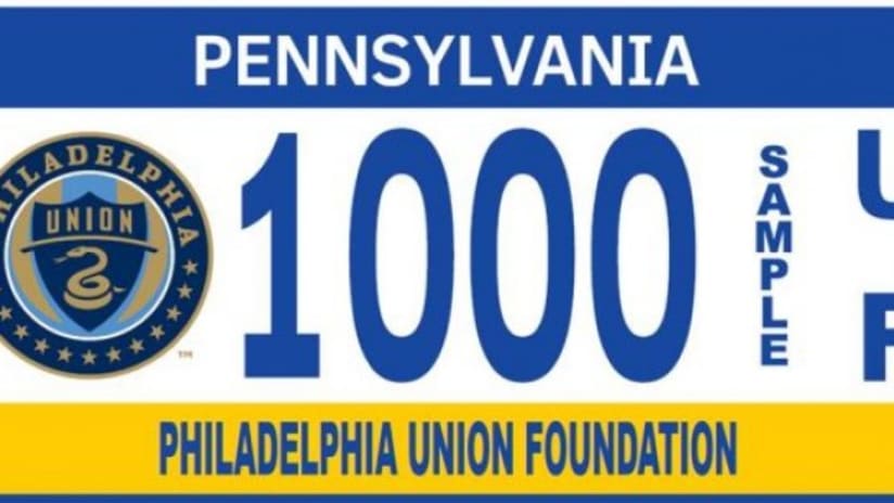 Philadelphia Union license plate