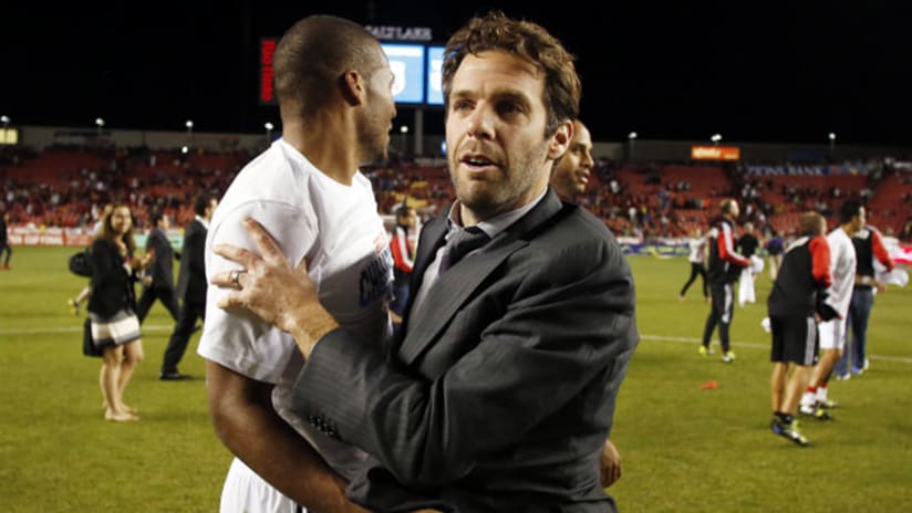 DC's Ben Olsen and Ethan White after the US OPen Cup final