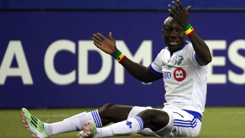 Dominic Oduro (Montreal Impact) reacts to a play during the CCL final