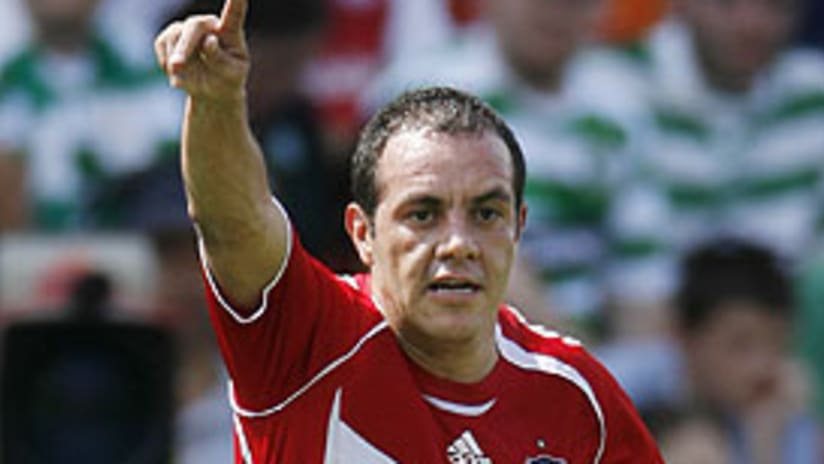 Cuauthemoc Blanco scored for the Fire as they played to a draw with Scotland's Celtic FC.