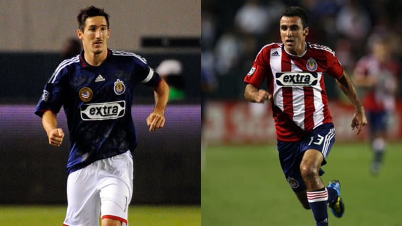 Chivas USA stars Sacha Kljestan (left) and Jonathan Bornstein have been selected to te US 30-man provisional roster.