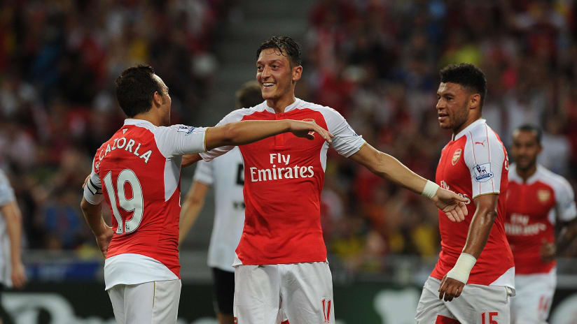 Mesut Ozil celebrating a goal