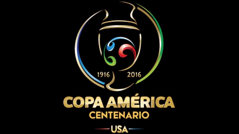 Copa America Centenario logo, black back