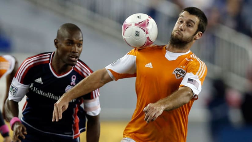 Will Bruin controls the ball against the New England Revolution