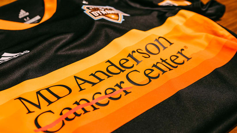 Houston Dynamo - new jersey partnership with University of Texas MD Anderson Cancer Center