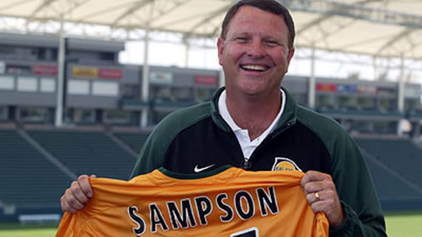 Steve Sampson became the Galaxy's fourth coach Wednesday.