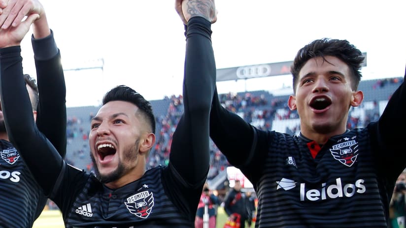Lucho Acosta and Yamil Asad - D.C. United - Celebrate