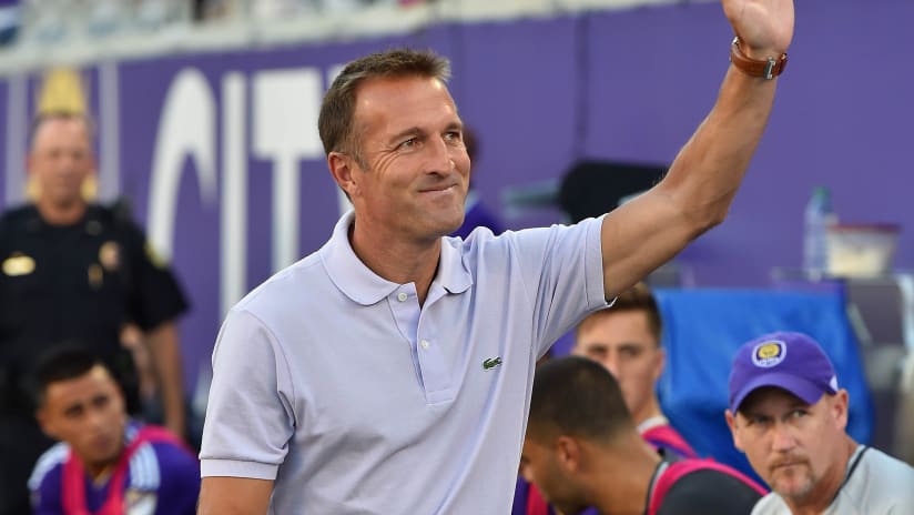 Jason Kreis at first game for Orlando City, July 31, 2016