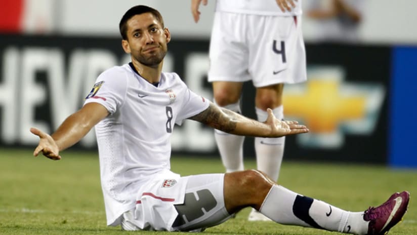 US midfielder Clint Dempsey reacts during the team's 2-1 loss to Panama on Saturday night.