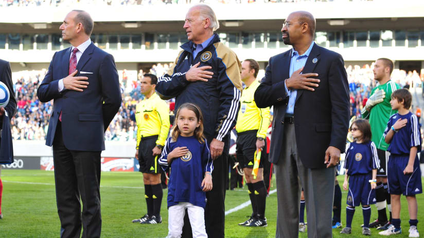 Walter Bahr before first Philadelphia Union game in 2010