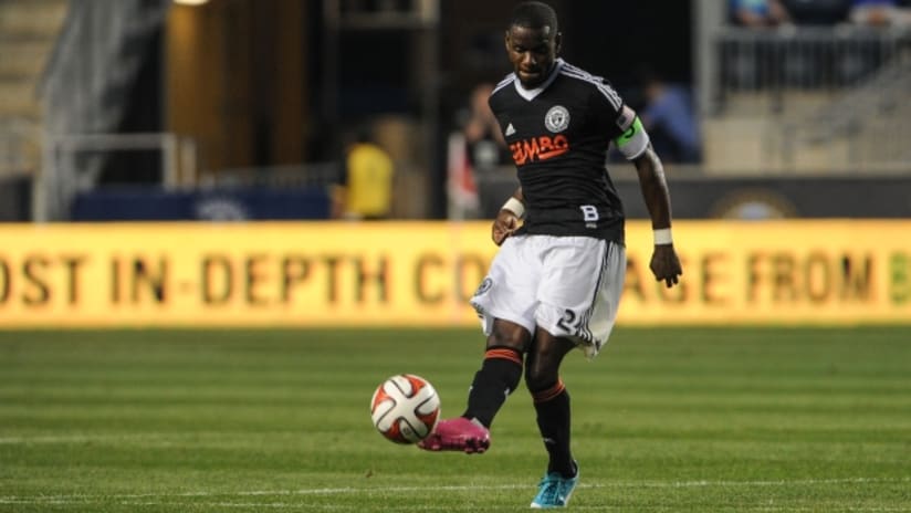Maurice Edu wears the captain's armband in the Open Cup.