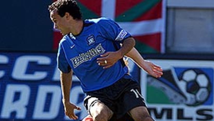 Landon Donovan was the MLS Cup MVP in 2003 as the Quakes beat the Chicago Fire.