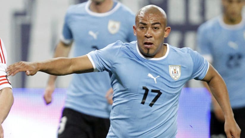 Arevalo Rios with the Uruguayan national team