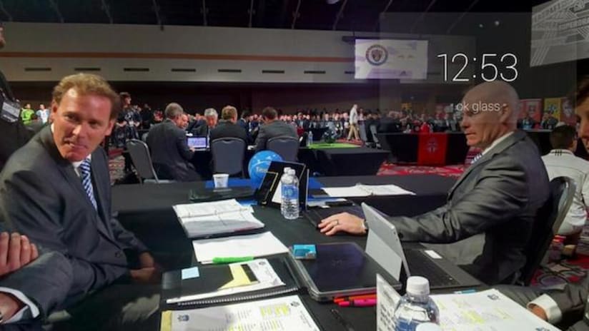 San Jose Earthquakes president Dave Kaval uses Google Glass to take fans behind the scenes at 2014 MLS SuperDraft