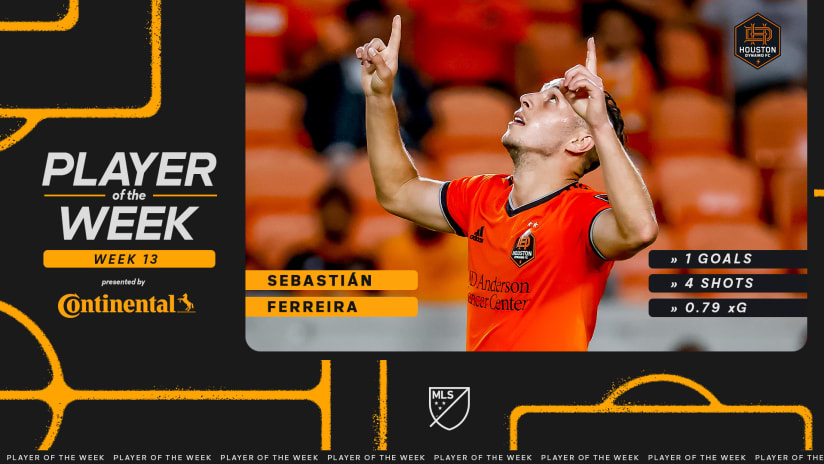 Houston Dynamo FC forward Sebastián Ferreira named Continental Player of the Week