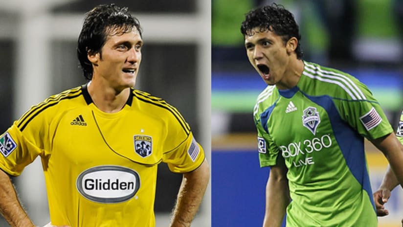 Can Guillermo Barros Schelotto and the Crew top Fredy Montero and Seattle in the US Open Cup final?