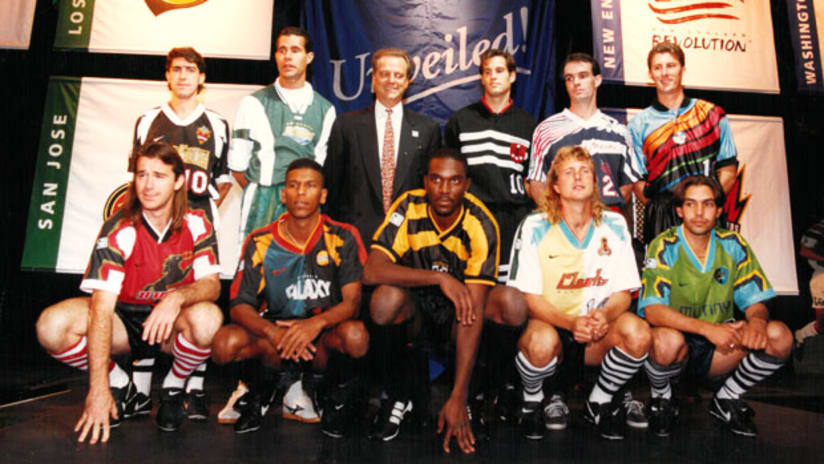 MLS 1996 jersey unveil event