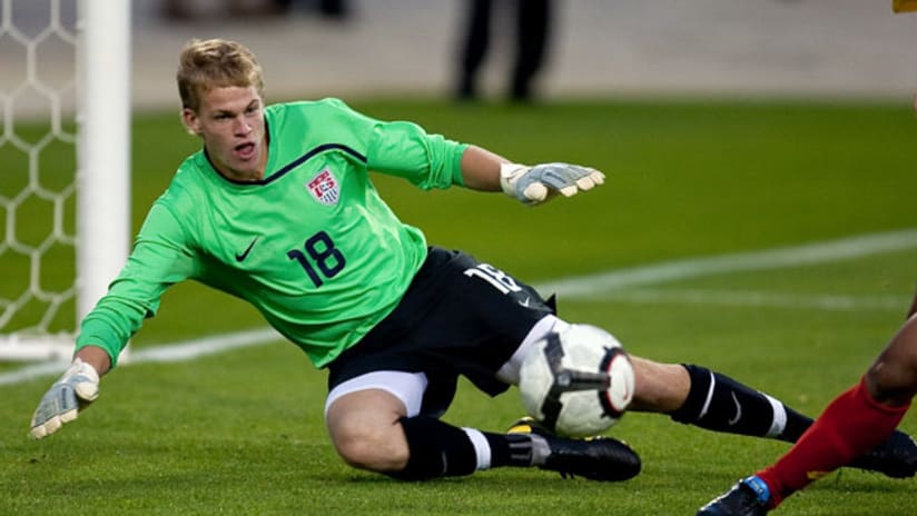 Sporting KC Home Grown 'keeper Jon Kempin with the US.