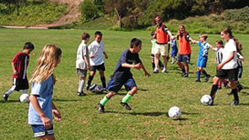 The Galaxy Summer Soccer Camp in Redondo Beach got off to a great start Monday.