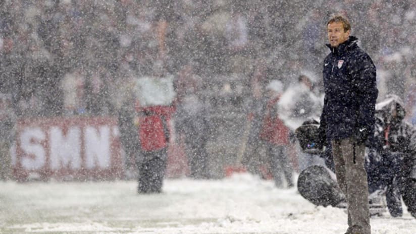 Jurgen Klinsmann in the snow